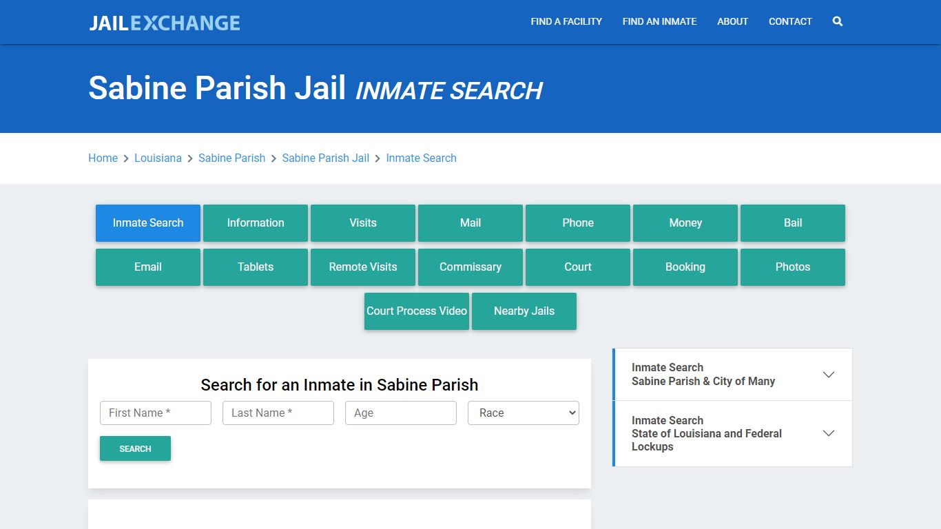 Sabine Parish Jail, LA Inmate Search: Roster & Mugshots